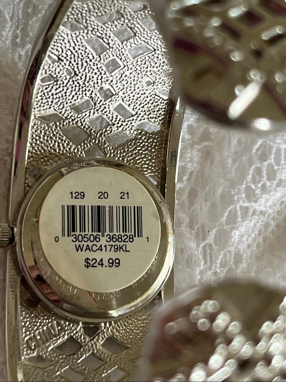 Vivani Silver Crystal-Accent Women's Cuff Watch